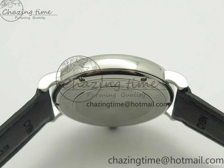 MIROTIME 0223 Supportive Portofino Automatic SS AF 1:1 Best Edition White Dial on Black Croco Leather Strap A 7184